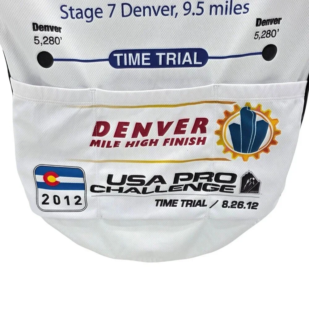 Pearl Izumi Mens Small Cycling Jersey USA Pro Challenge 2012 Colorado  *Autograp